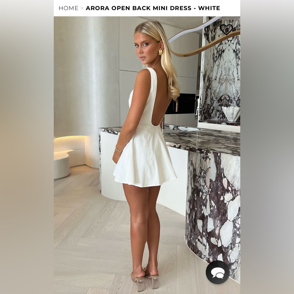 That’s So Fetch Arora Open Back Mini Dress - White